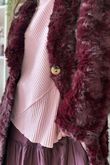Paloma Dusk Premium Faux Fur Coat Dark Cherry /20=